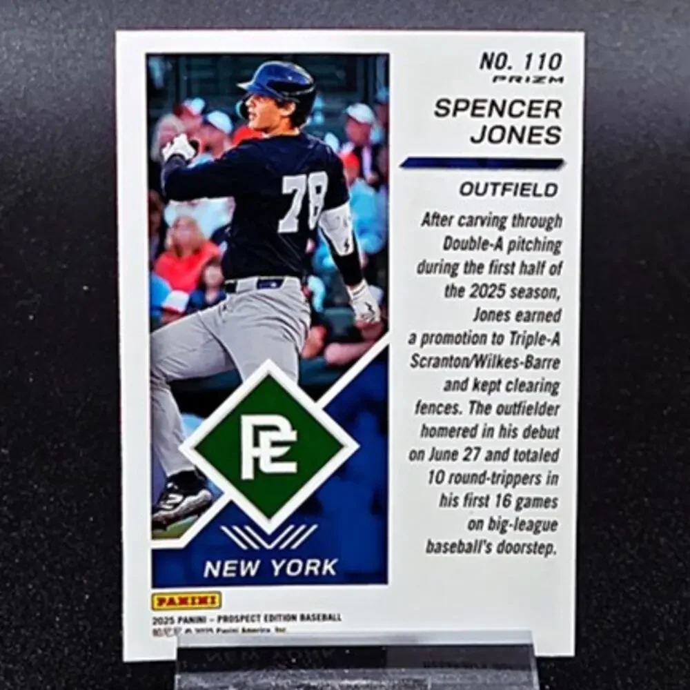 Spencer Jones Holo Red Ice Rockets Rated Prospect New York Yankees Top Prospect